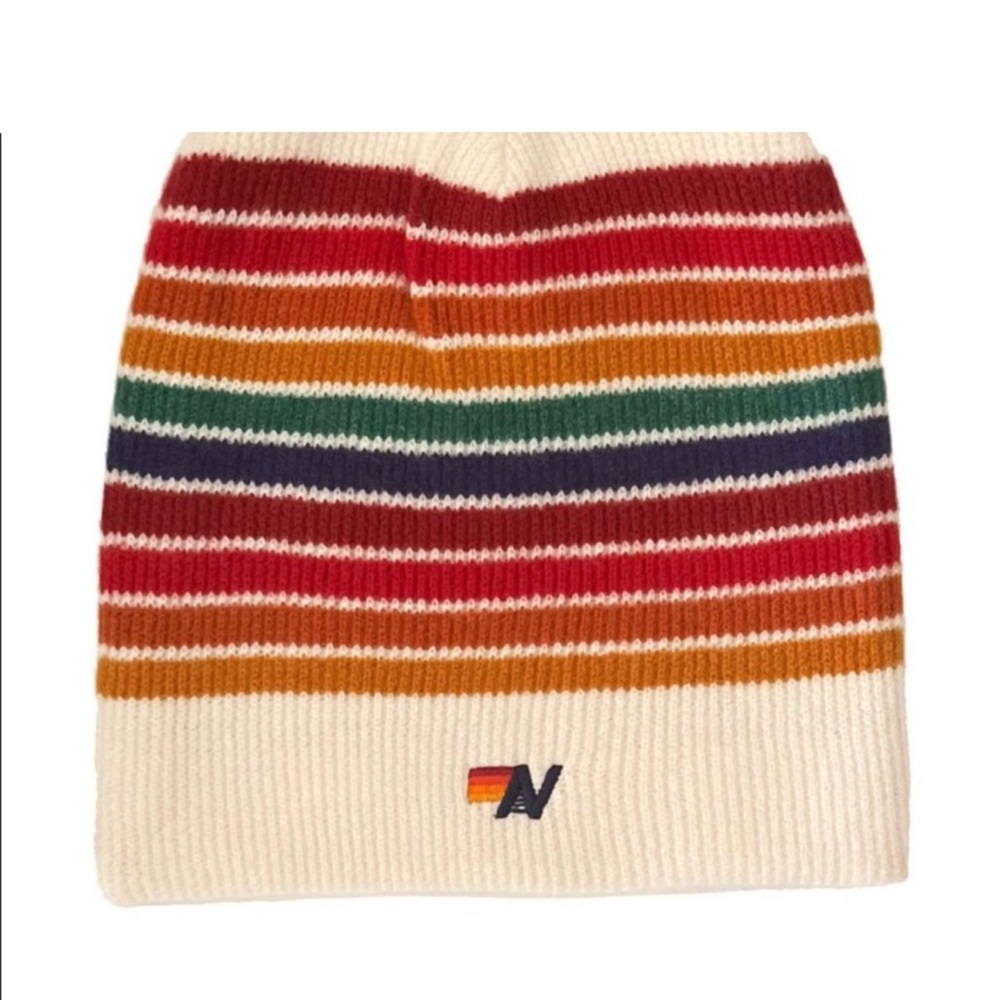 Cashmere RARE Aviator Nation Beanie striped unisex hat sold out everywhere
